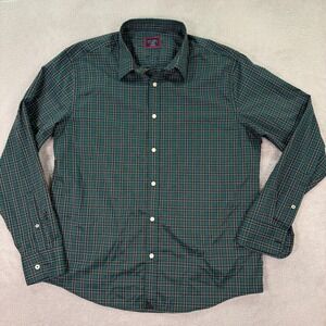 UNTUCKit Mens XL Slim Fit Norante 41012 Green Plaid Button Down Shirt Casual EUC